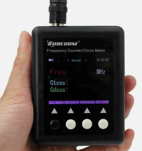 ШирокоСпектърен Честотомер Индикатор Сила Сигнал Измерва Радио Честота