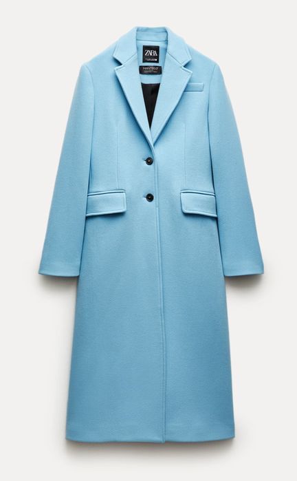 Светлосиньо палто Manteco Zara