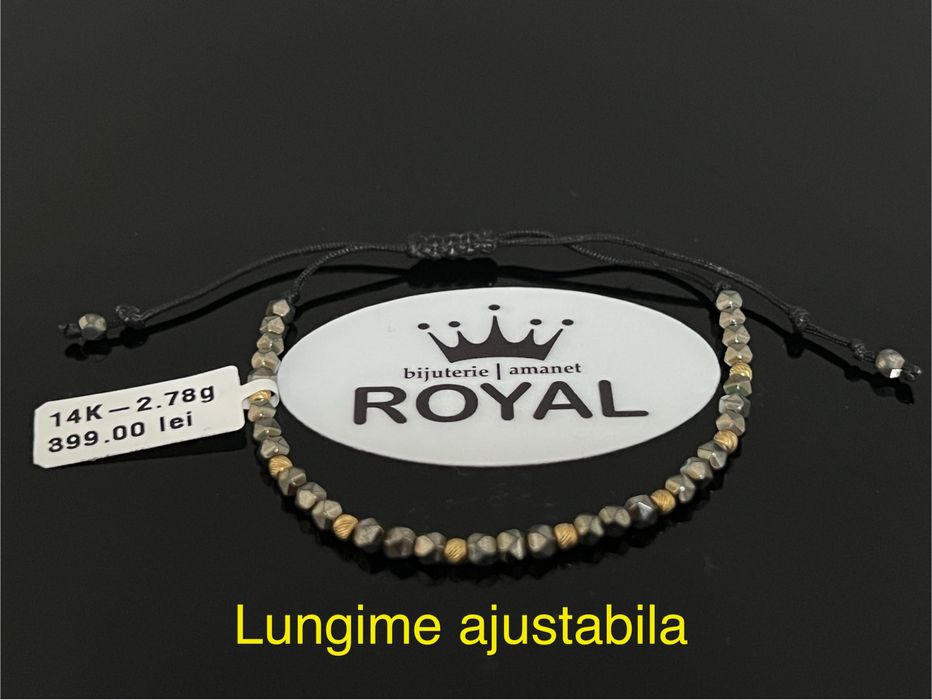 Bijuteria Royal CB : Bratara cu snur aur 14k 2,78gr