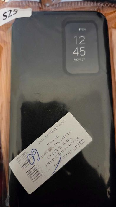 Кожен калъф  Smart черен за Samsung Galaxy S25