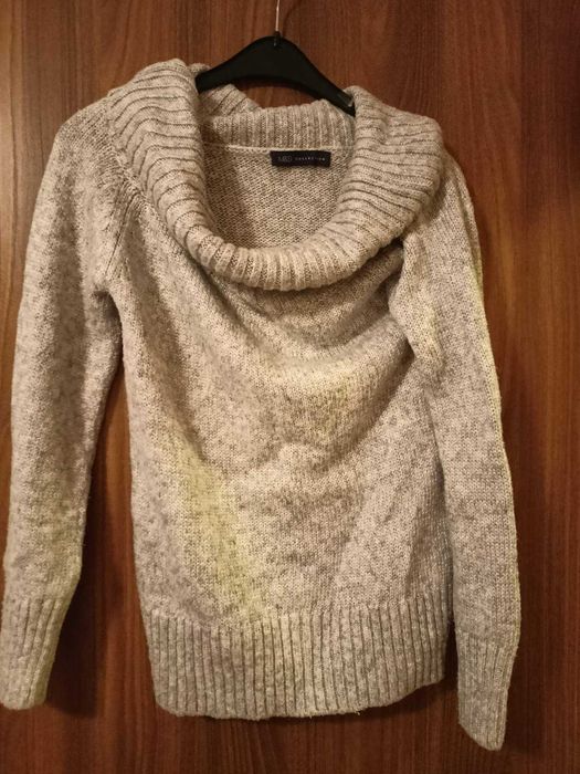 M & S -  Плетена Сива блуза с дълъг ръкав  - Размер М