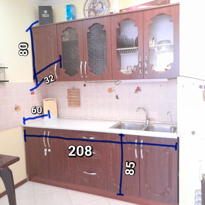 Продам кухонный гарнитур б/у, в отличном состоянии