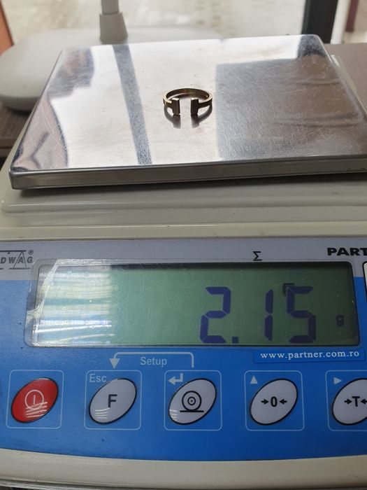 Inel din aur de 14K tip Tiffany – mărime 59 – 2,15 g