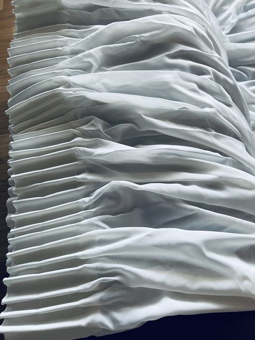 Perdea bej NOUA + sistem alb NOU prindere Mottura