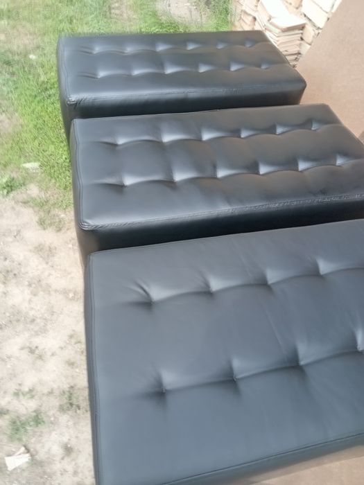 Продажа пуфики разных размеров Обшивка кож зам квадратных кругли