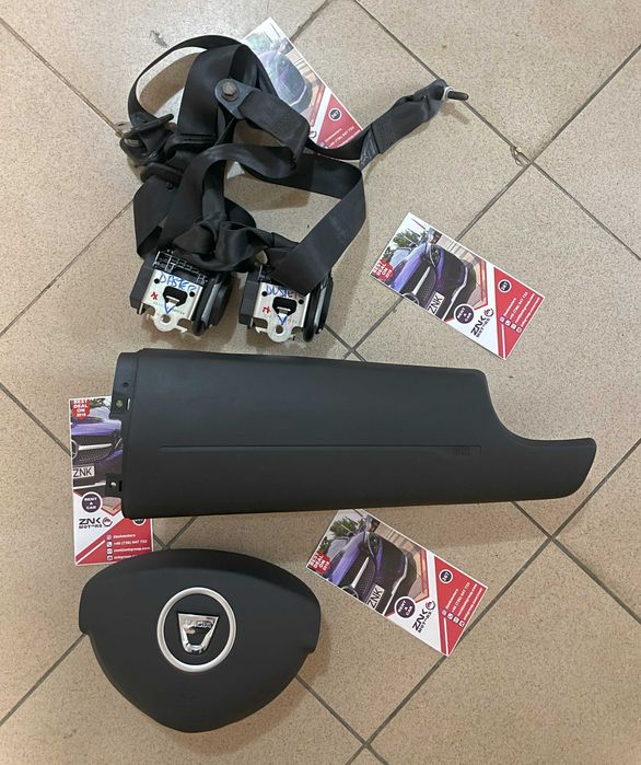 Dacia DUSTER I 1 2010 - 2016 kit airbag volan / pasager - set centuri