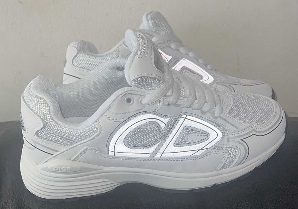 нови ЛУКС Dior B30 Triple White (reflective) 40 41,42,43,44,45,46 номер