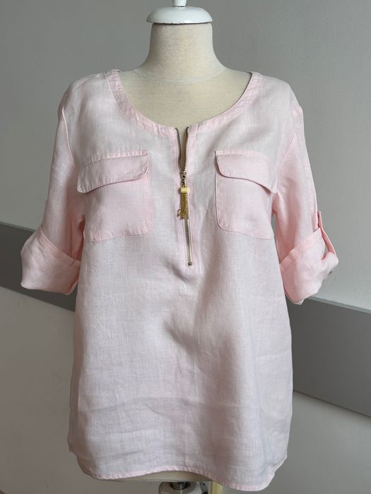 Разкошна ленена туника в бледо розово Ellen Tracy