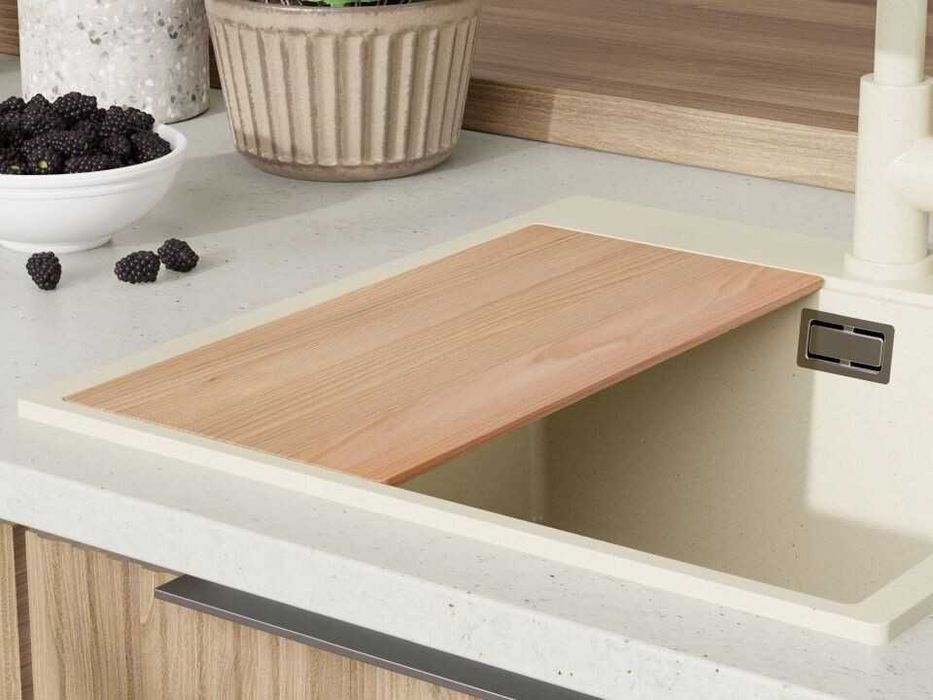 Кухненска Мивка от гранит модел Осло 50 XXL 490 x 500 mm - бежава