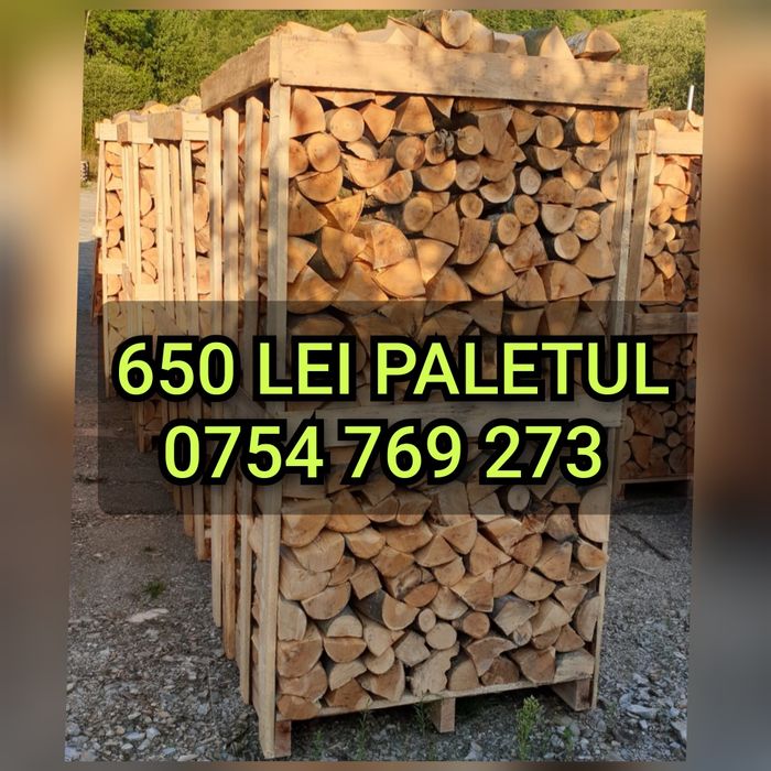 Oferta lemne de foc paletizat gata tăiate crăpate