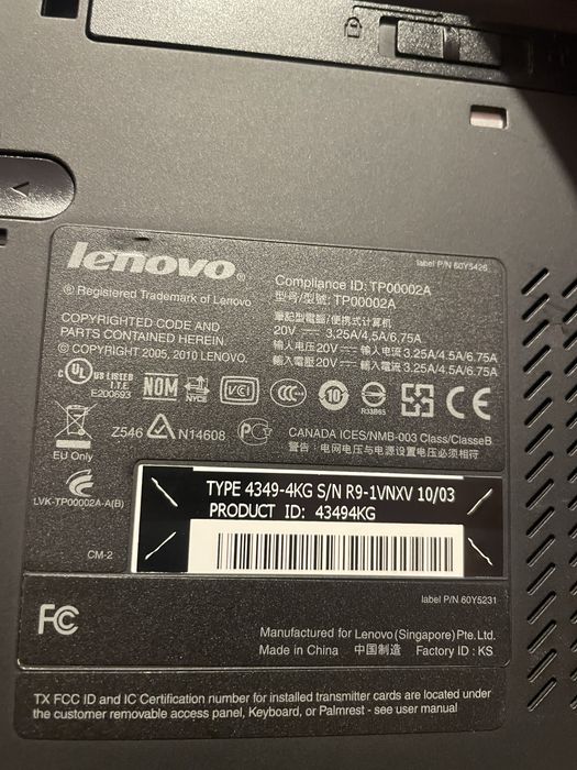 Leptop lenovo  ThinkPad T510