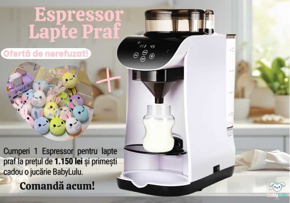 BabyLulu – Espressor Lapte Praf pentru Bebeluși + Cadou!