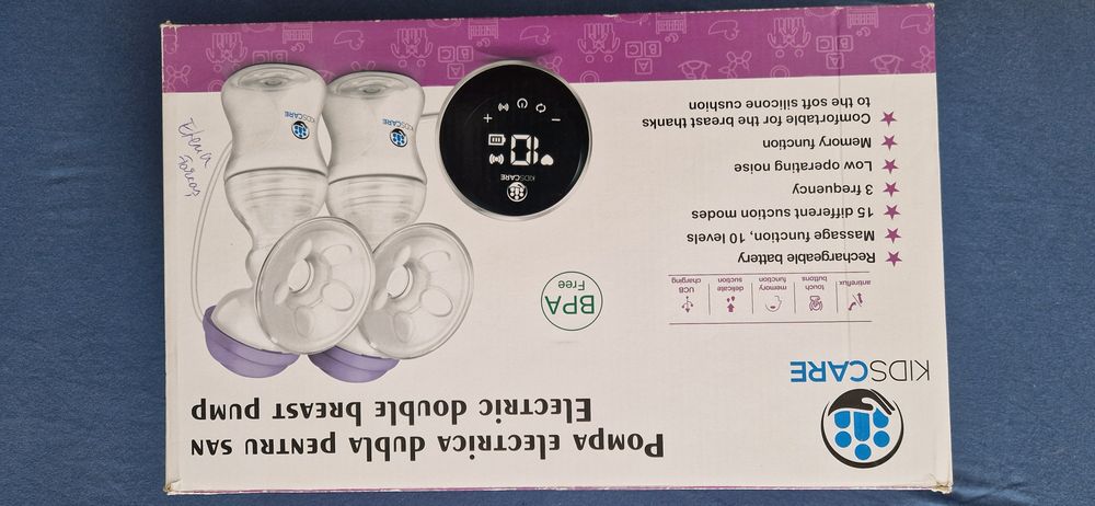 Pompă electrică dublă pentru sân