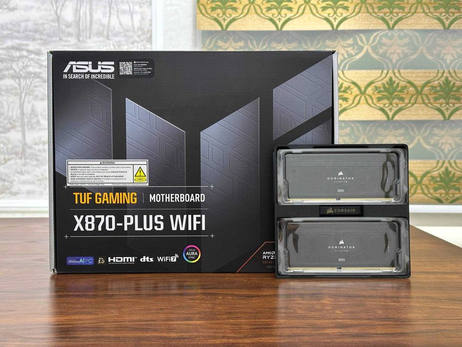 Комплект: ASUS TUF X870-PLUS WIFI + Dominator Titanium DDR5 48GB 2x24