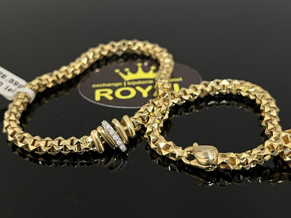 Bijuteria Royal CB : Colier damă aur 18K 28,39gr Diamante naturale