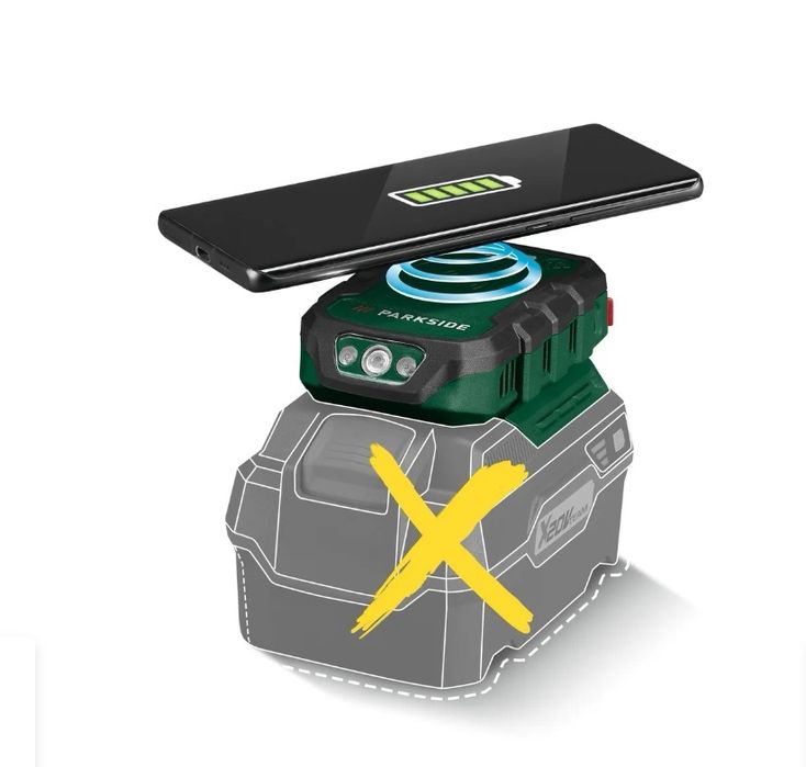 адаптер за зареждане (безжично) на батерии 20V Парксайд /Parkside