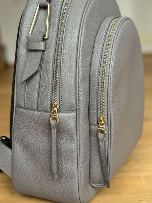 Rucsac Coccinelle piele naturala gri, nou