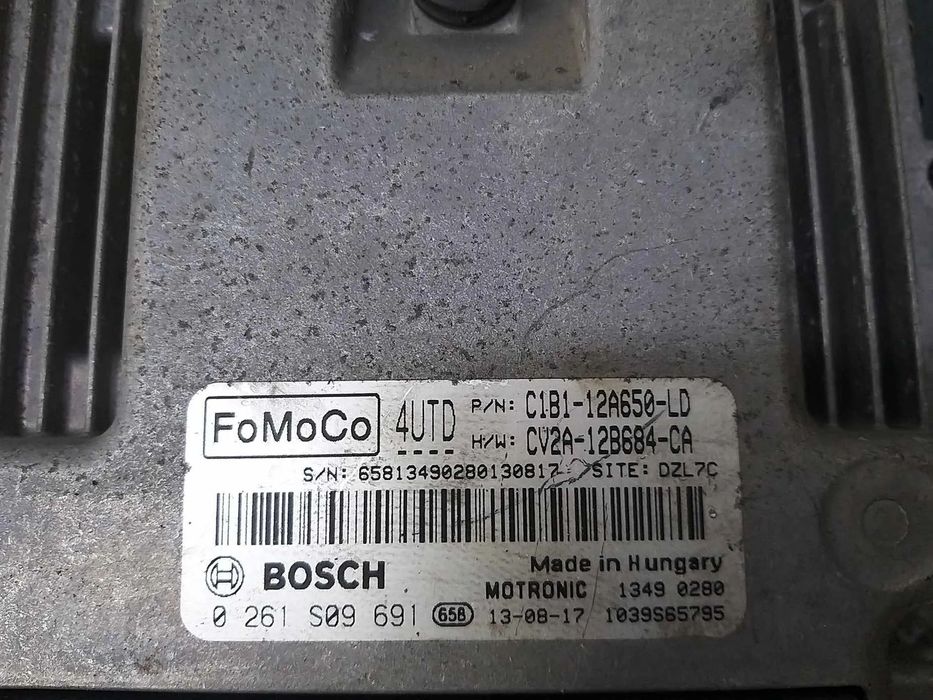 Ecu calculator motor 1.0 b ford fiesta 6 c1b112a650ld cv2a12b684ca 0261s09691