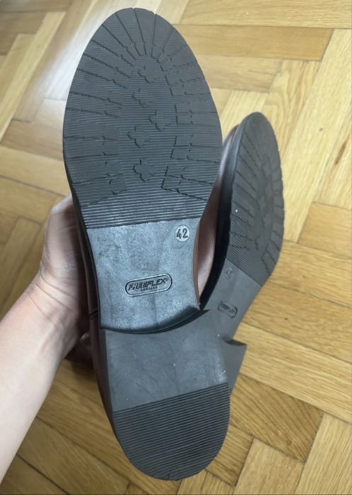 Ghete piele maro 42