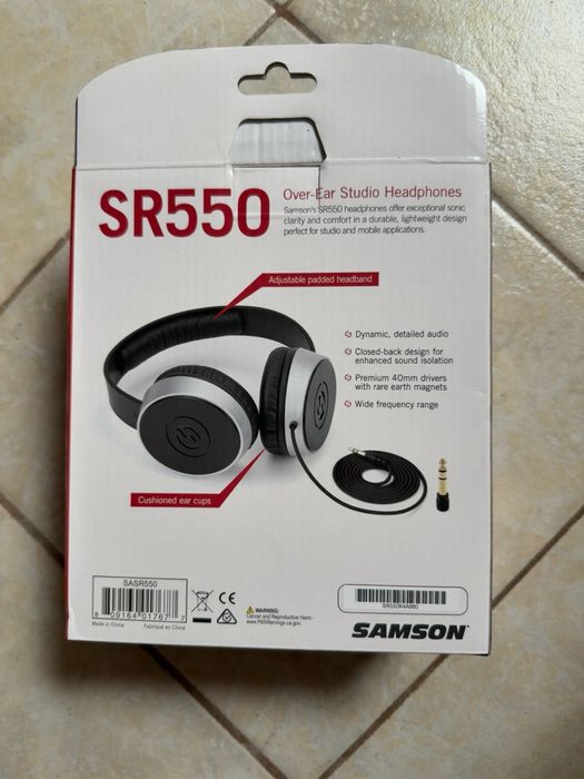 Samson SR550 Casti Studio Over Ear Monitor Audio DJ Podcast Streaming Mixaj Mastering PC Laptop Noi Sigilate