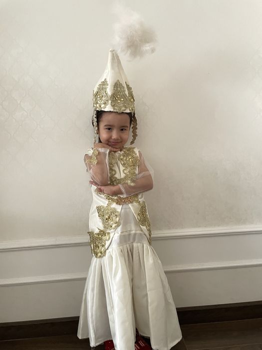 Прокат национальный платье с саукеле для девочек
