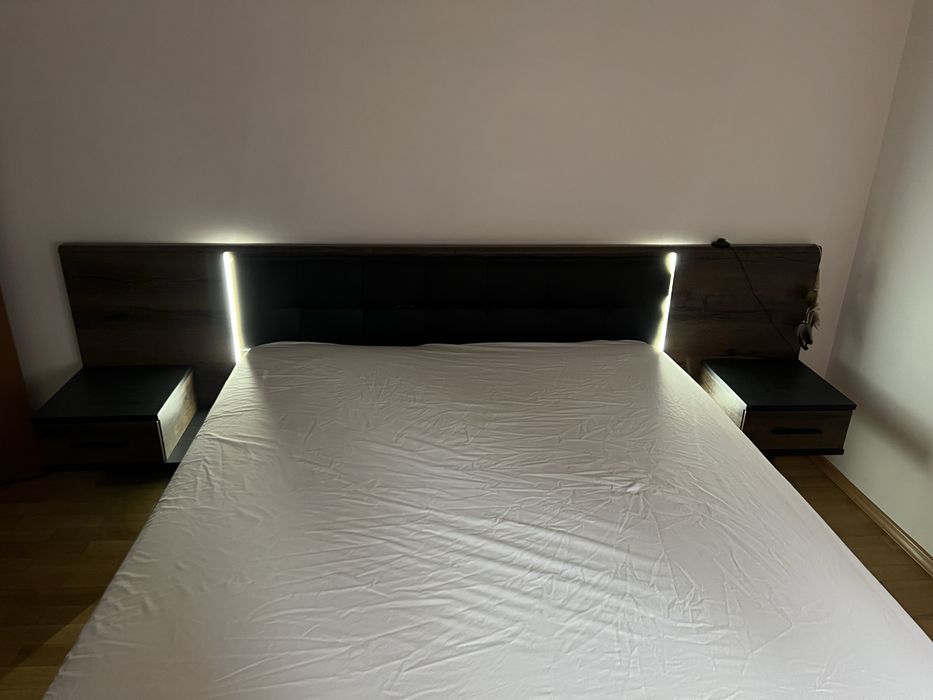 Спалня комплект Aiko с LED осветление + пейка + скрин