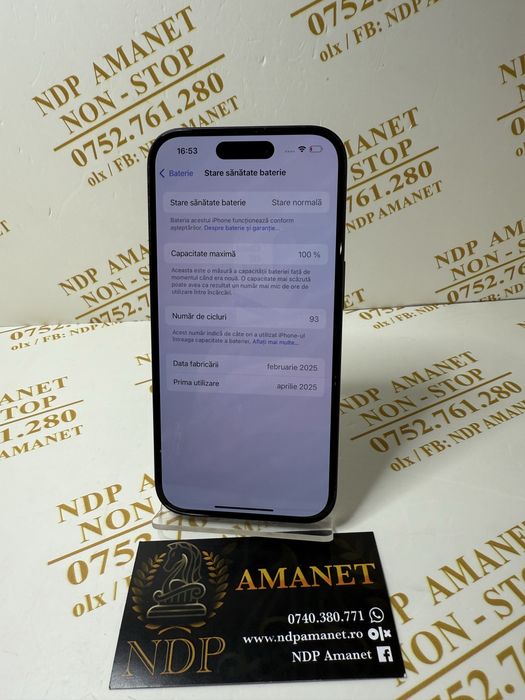 NDP Amanet Braila Iphone 16 128gb (46713)