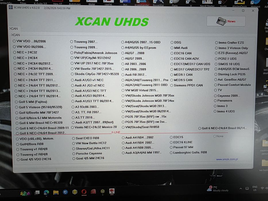 SMOK UHDS Full – Programator IMMO Profesional / Dashboard / Airbag / M