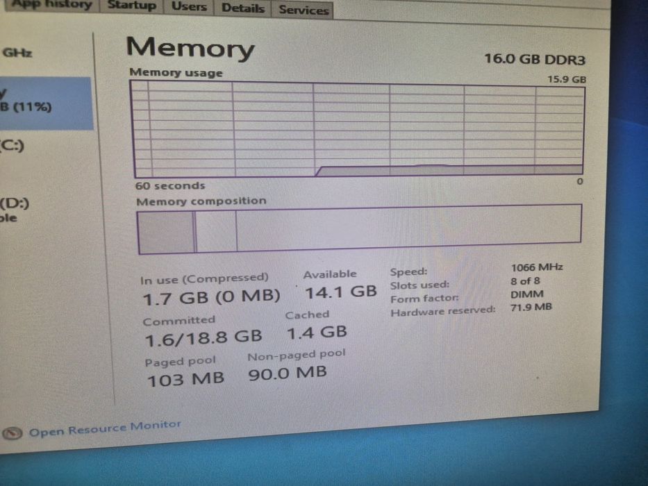 Unitate  HP 16 GB DDR3