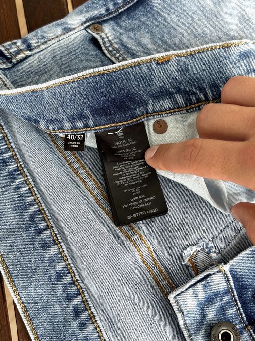 Мъжки дънки G-Star Raw (3301 Regular Tapered) - размер W40 / L32, Добро състояние