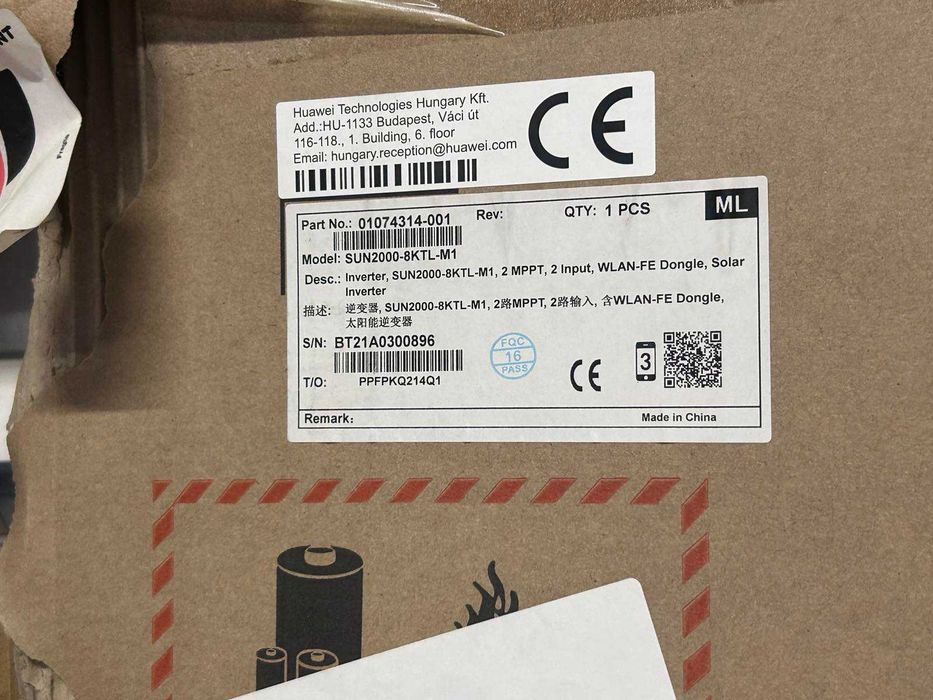 Соларен инвертор Huawei SUN2000-8KTL-M1 – 8 kW, трифазен - нов
