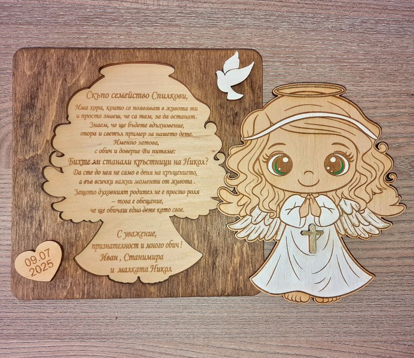 Покана за кръщене/кръстници 25лв
