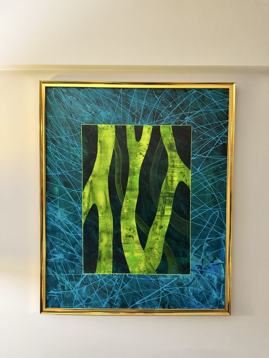 Tablou minimalist pictat manual