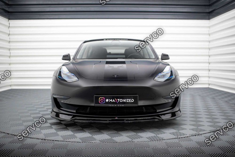 Prelungire splitter bara fata Tesla Model 3 2017- v3 - Maxton Design