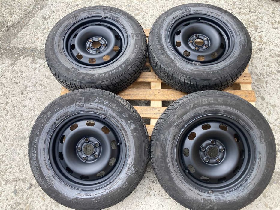 14 цола 5х100 Джанти за VW Golf4 Гуми 175/80/14 Дот 2015г 6,2-6,5mm