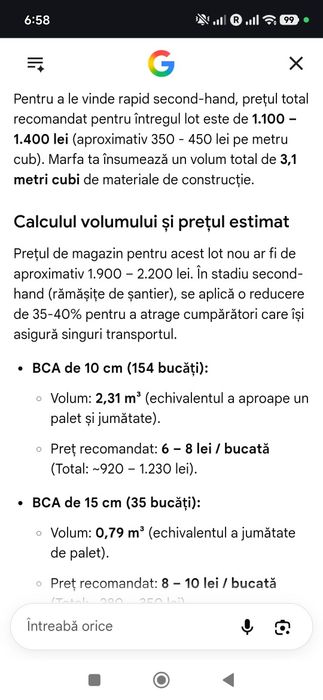 BCA de 10 și de 15 grosime