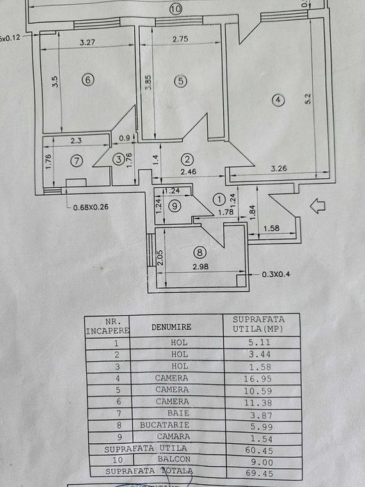 Apartament 3 camere de vânzare Giurgiului sector 4
