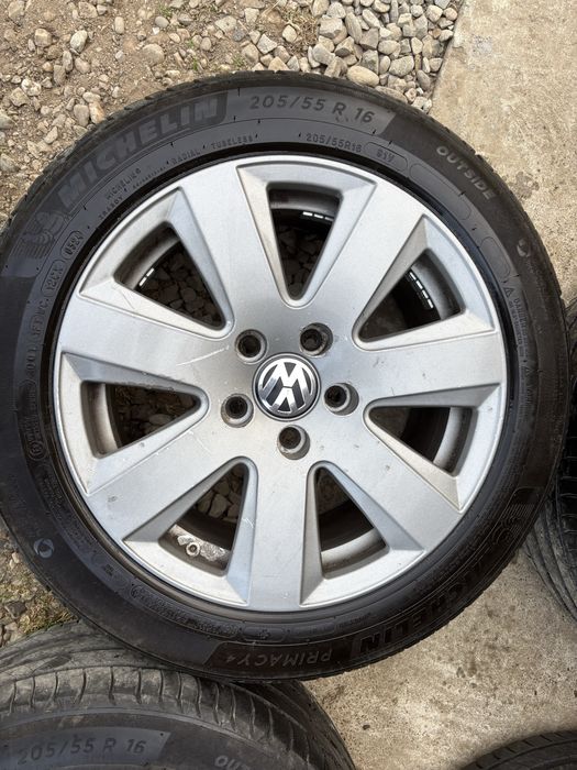 Jante 5x112 R16 cu anvelope de vara Michelin  205/55 R16