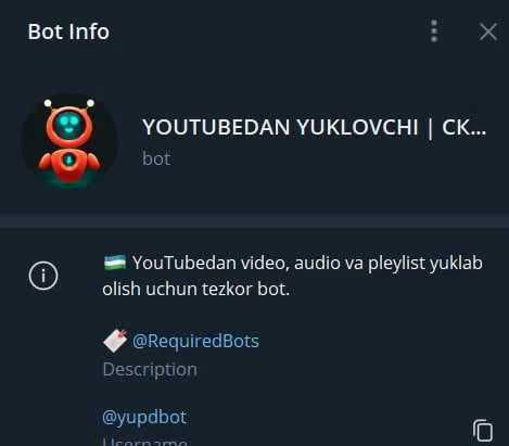 " Kuchli " telegram bot tayyorlash xizmati!