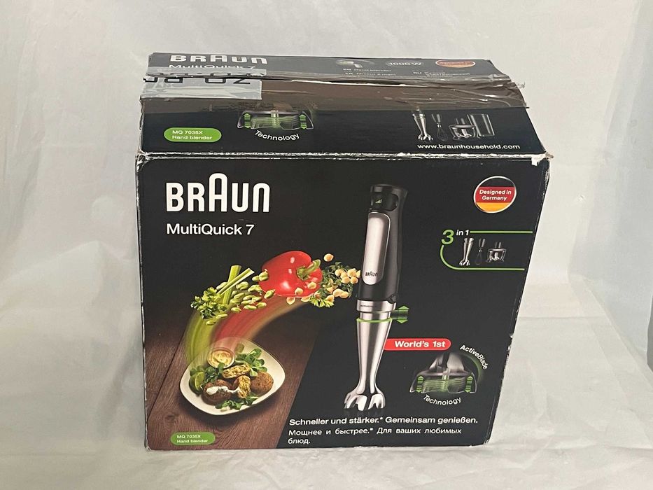 Пасатор Braun MultiQuick 7 MQ7035X (1000W) – Отлично състояние, 6 мес. гаранция