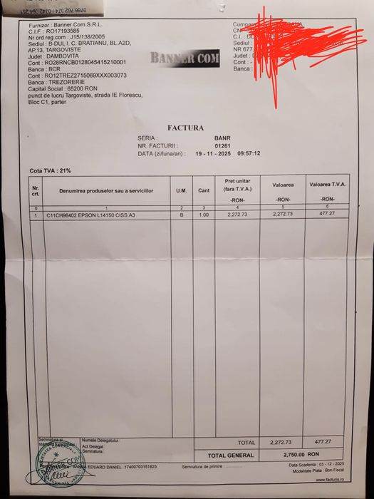 Multifunctionala Epson 141150 , 3 ani garantie