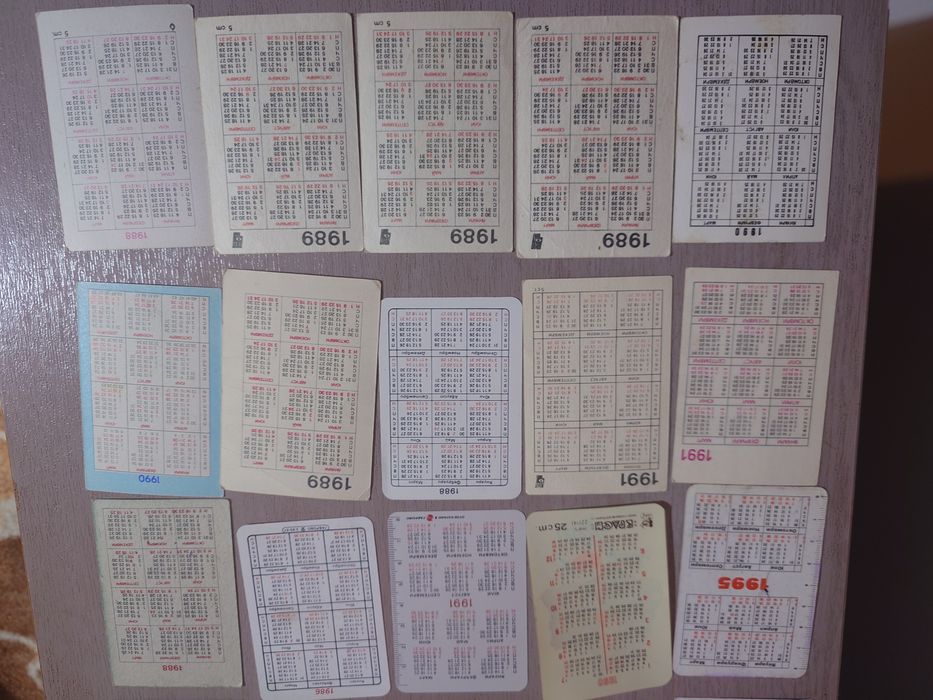 Стари календарчета - 44 броя.