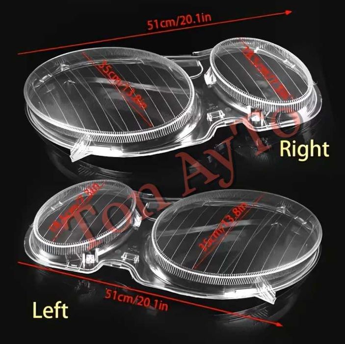 Капаци Фарове Мерцедес W211 Mercedes E Class W211 2002 - 2008 Стъкла Фарове Капаци
