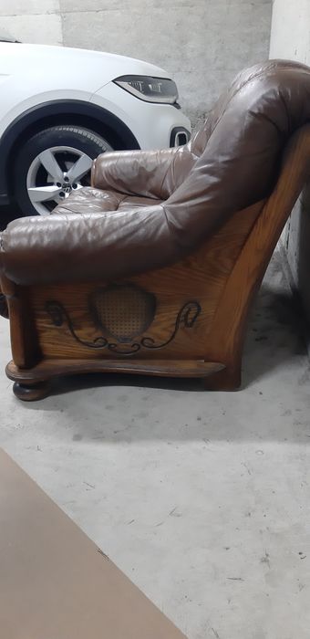 Двойка от естествена кожа