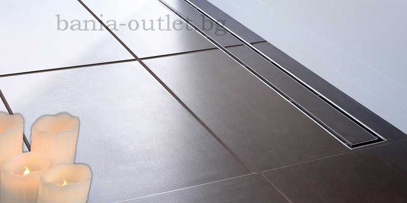 Луксозен Подов Лентов Сифон за Баня Плочка с Клапа - TL12