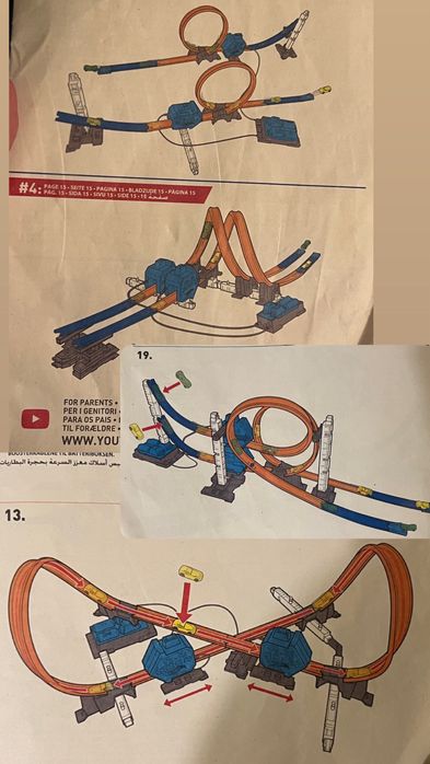 Pista Hot Wheels track builder cu masinute