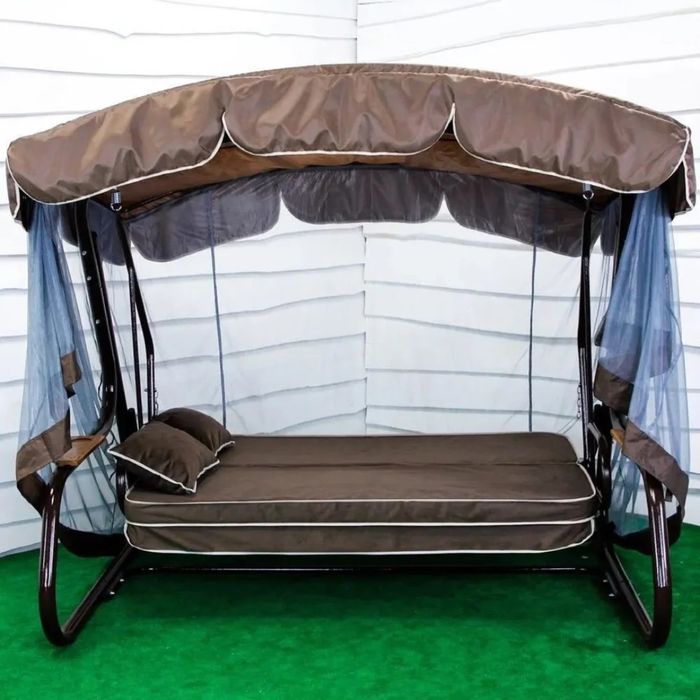 Садовые качели с москитной сеткой