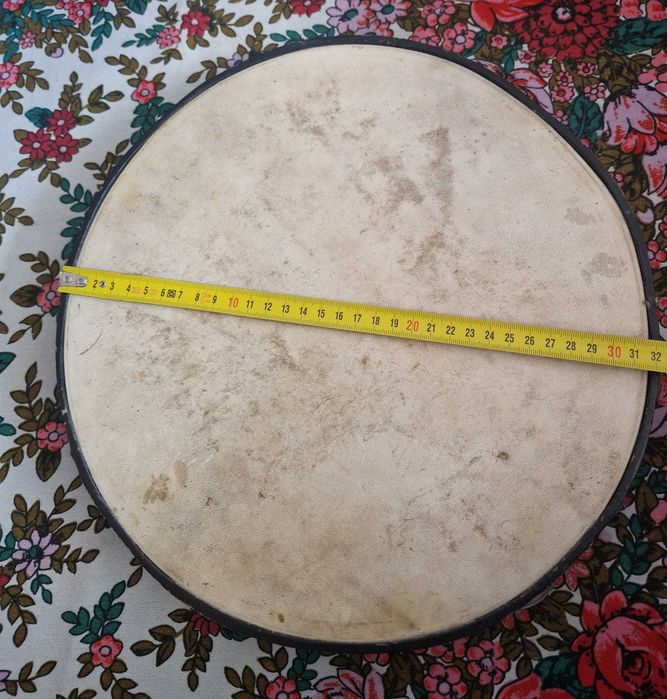 Дайре с естествена кожа ретро