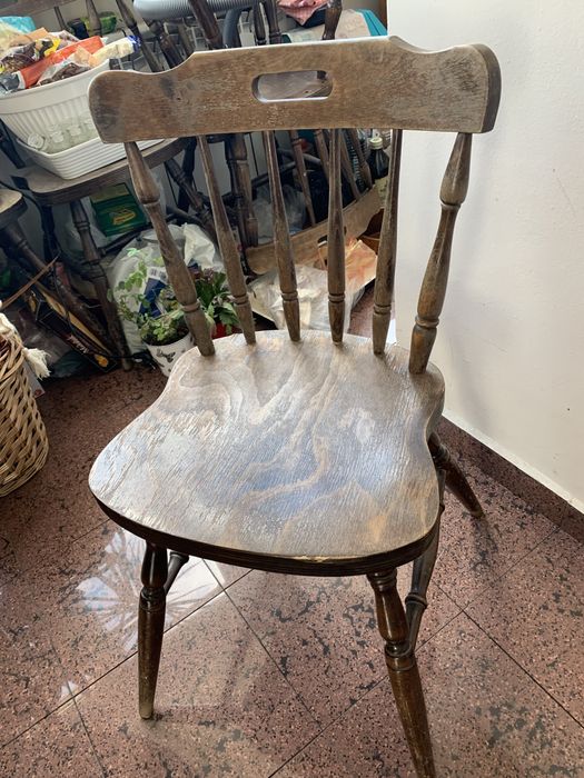 Комплект маса + 6 стола - масивна, дървена маса за хранене