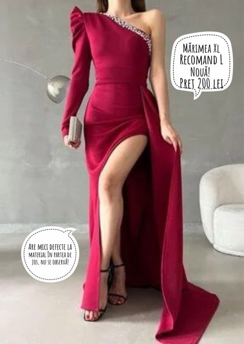 Rochie lunga marimea M L verde si bordo NOUA!